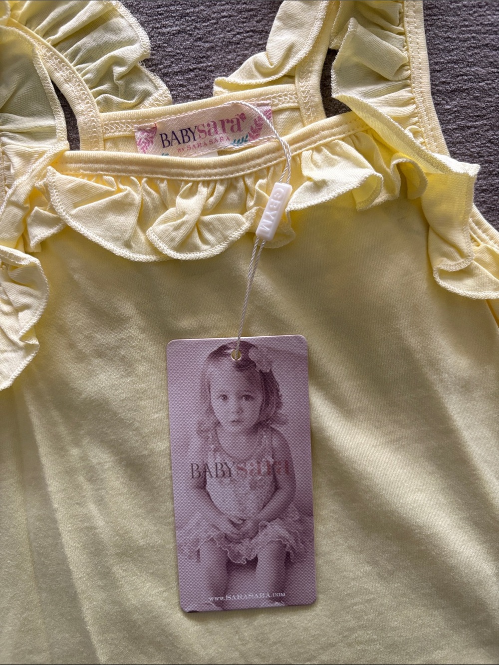 Baby Sara by Sara Sara Girls Ruffle Tank Top in Butter Yellow - Picture 3 of 7